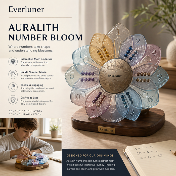 Everluner™ Auralith Number Bloom — Multi-Sensory Counting Flower