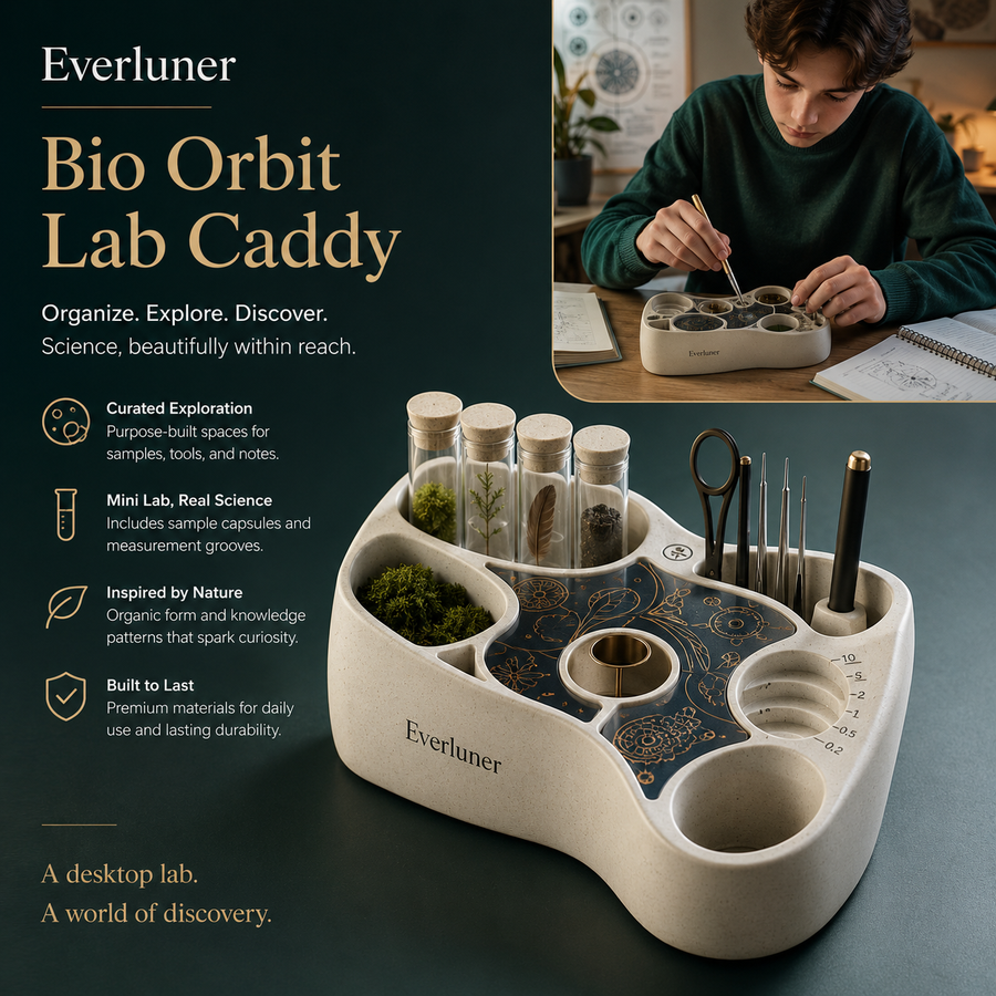 Everluner™ Bio Orbit Lab Caddy — Desktop Nature Investigation Station